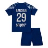 Camisola Paris Saint-Germain Bradley Barcola 29 Criança Equipamento Quarto 2024-25 Manga Curta